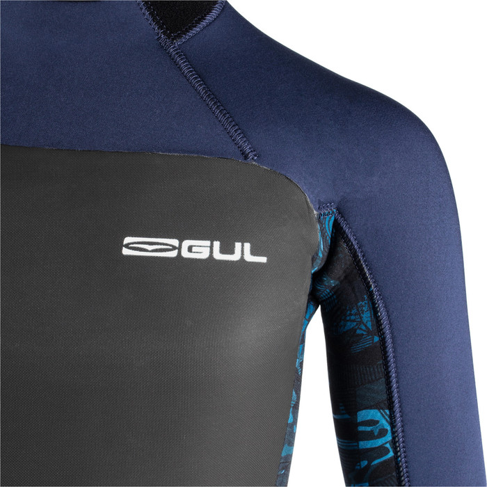 2024 Gul Junior Response 5/3mm Back Zip Wetsuit RE1218-C1 - Blue Easter / Navy